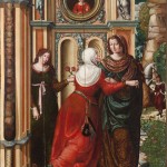La Visitación. Rodrigo de Sajonia (antes Maestro de Sijena). Óleo sobre tabla. 1515-1519.NIG. 00004. © Foto Fernando Alvira. Museo de Huesca.