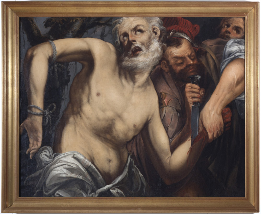 Martirio de San Bartolomé. Anónimo. Óleo sobre lienzo. 1600-1699. NIG. 00100. © Foto Fernando Alvira. Museo de Huesca.