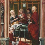 Nacimiento de la Virgen. Maestro de Sigena. Óleo sobre tabla .1515-1519. NIG.00002. © Foto Fernando Alvira. Museo de Huesca.