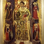 San Vicente Mártir. Bernardo de Arás. Temple sobre tabla. 1455-1470. NIG. 00107. © Foto Fernando Alvira. Museo de Huesca.
