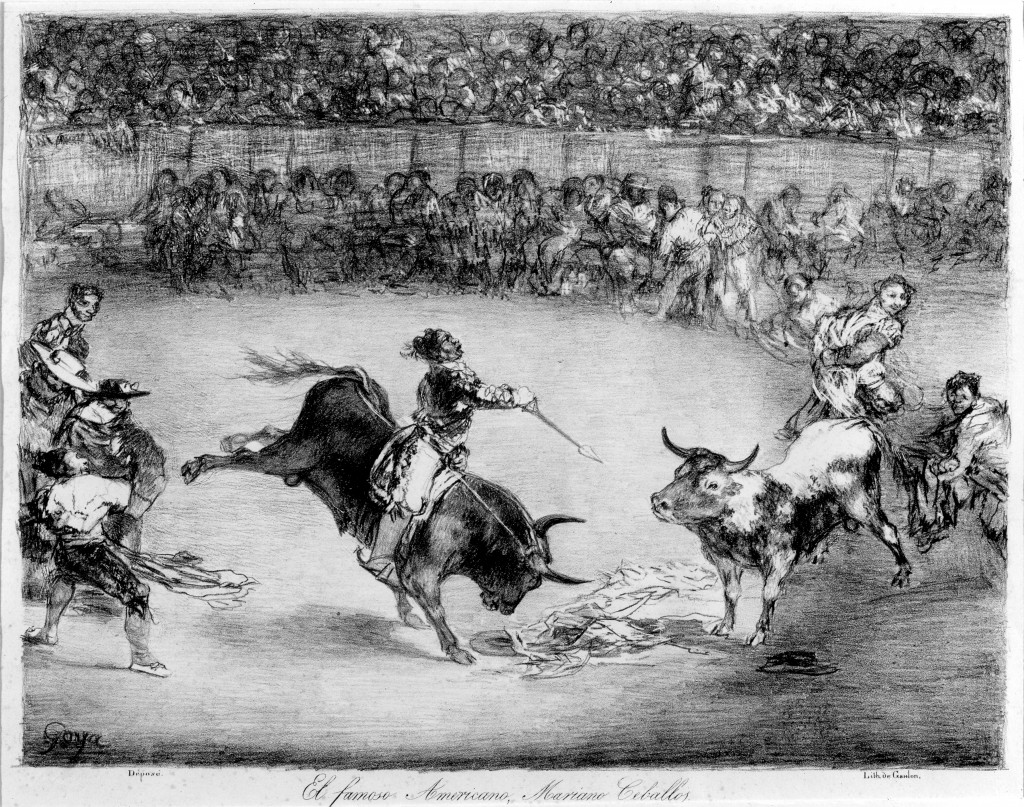 El famoso americano Mariano Ceballos. Francisco de Goya y Lucientes. Litografía. 1825. NIG. 01094. © Foto Fernando Alvira. Museo de Huesca.