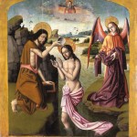 El Bautismo de Jesús. Anónimo. Óleo sobre tabla. 1500. NIG.00019. © Foto Fernando Alvira. Museo de Huesca.