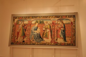 Tapiz de la Virgen, el Niño y San Vicente (Fot.MdH)