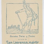 Cartel fiestas San Lorenzo 1917. (Fot. F. Alvira. MdH)